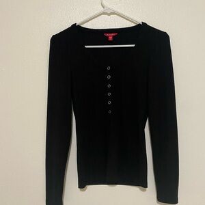 Guess Black Long Sleeve Top